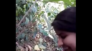 Desi girl very nice sucking n fucking in forest - HornySlutCams.com