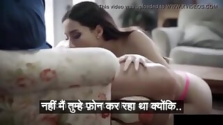 young slut hungry for only married cock begs to be fucked while wife is on phone hindi subtitles by namaste erotica dot com